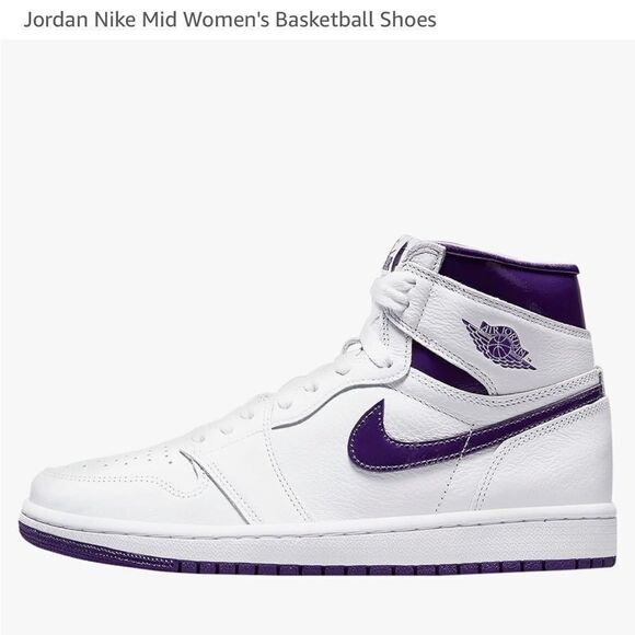 Nike Jordan 1 Purple High Top Leather Sneakers Size 11.5 - Picture 12 of 13